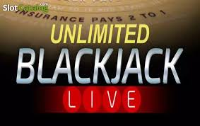Unlimited Live Blackjack online game logo by Playtech on skycrown-casino-login-australia.com