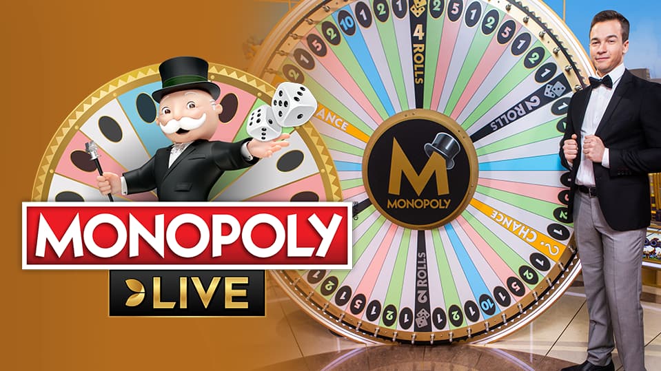Monopoly slot logo by Evolution at Skycrown